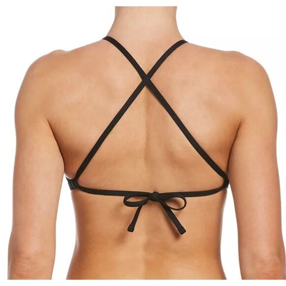 Nike BLACK Tiger Streak Crossback Bikini Swim Top US Small NWT - Picture 2 of 8